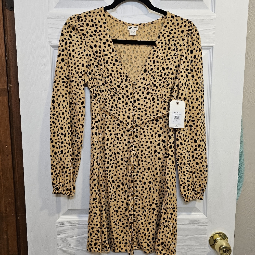 Billabong Cheetah Print Days On End Sundress Size Small - Picture 12 of 12